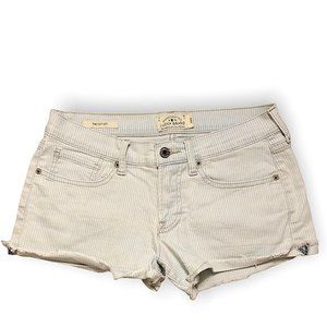Lucky Brand cut off Jean shorts blue White pinstriped beach summer 2/26